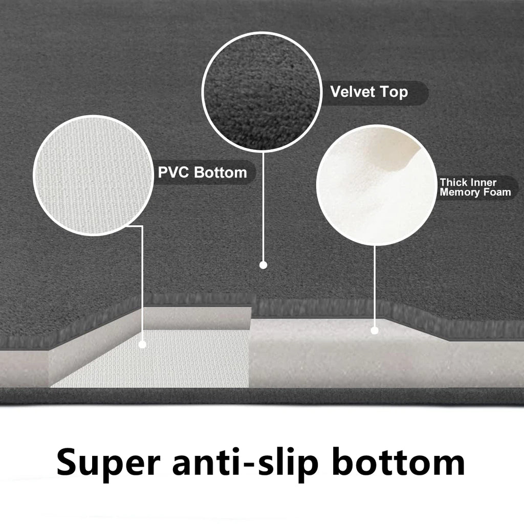 Tapis de bain absorbant en velours – Mousse à mémoire – vue 2 | Les Secrets de Léa