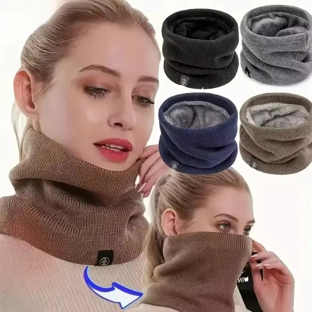 Tour de cou tricoté doublé peluche – 5 coloris – vue 5 | Les Secrets de Léa