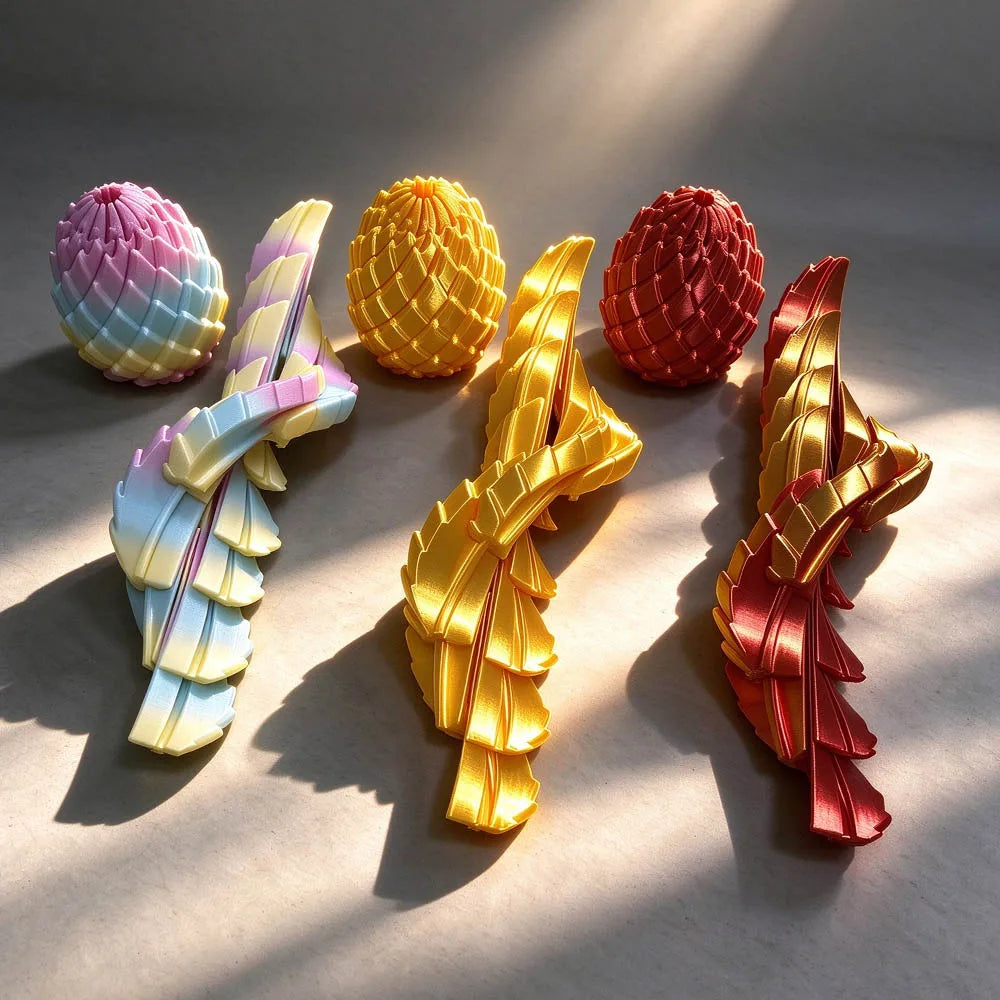 Œuf de dragon articulé imprimé en 3D – Anti-stress – vue 4 | Les Secrets de Léa