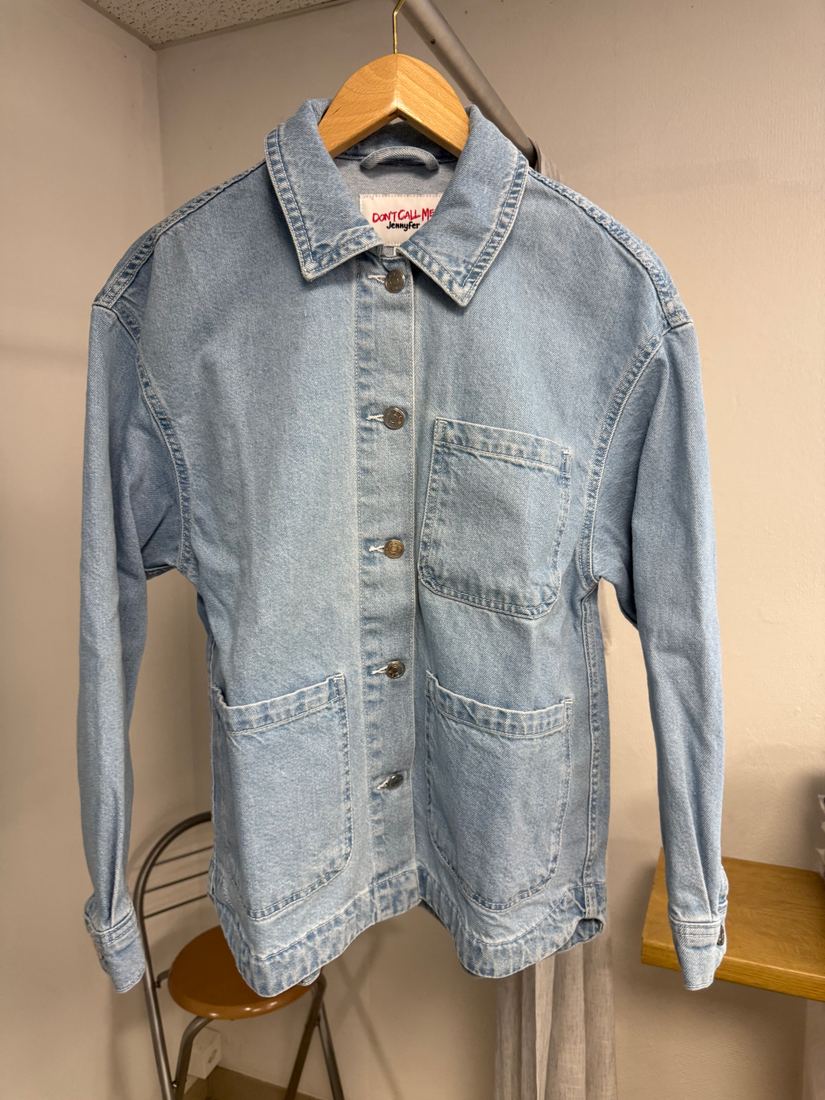 Veste chemise en jean bleu clair délavé, coupe oversize Jennyfer