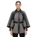 Veste pied-de-poule cape asymétrique - LSDLBoutique